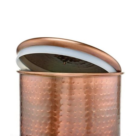 NUSTEEL Nusteel TG-1843AC-4 4 qt. Hammered Antique Copper Canister TG-1843AC-4